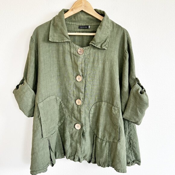 100% Linen Swing Jacket - Picture 10 of 13